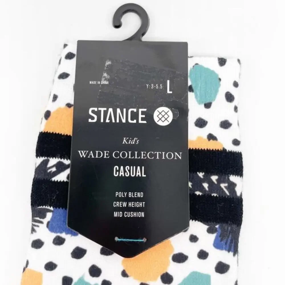 Stance Youth Kids Pineapple Polka Crew Socks Multicolor‎ Size L 3-5.5
